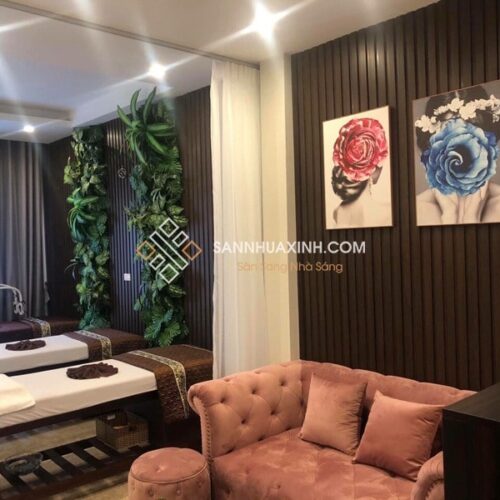 Công trình gỗ nhựa ốp tường trong nhà