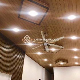 Công trình gỗ nhựa ốp tường, trần trong nhà 2
