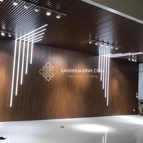 Gỗ nhựa ốp tường trần trong nhà