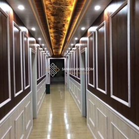 Công Trình Tấm Ốp Tường PVC Giả Gỗ Khách Sạn