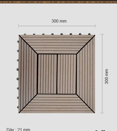 Vỉ gỗ nhựa ngoài trời Awood DT04 Coffee