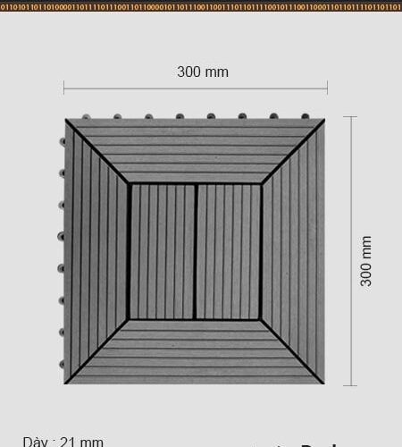 Vỉ gỗ nhựa ngoài trời Awood DT05 Dark Grey