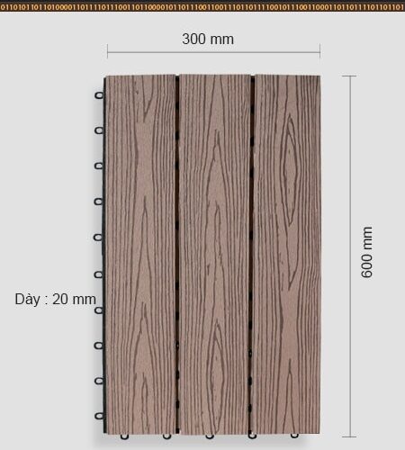 Vỉ gỗ nhựa ngoài trời Awood DT36 Coffee