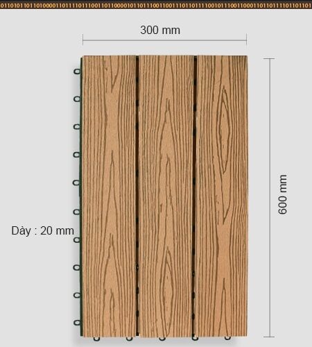 Vỉ gỗ nhựa ngoài trời Awood DT36 Wood