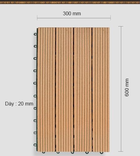 Vỉ gỗ nhựa ngoài trời Awood DT364 Wood