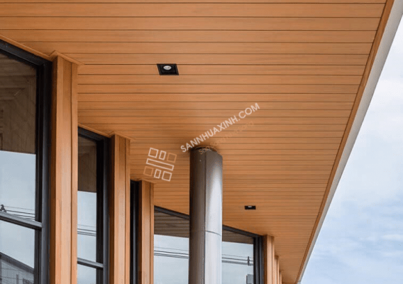 Gỗ nhựa ốp trần ngoài trời