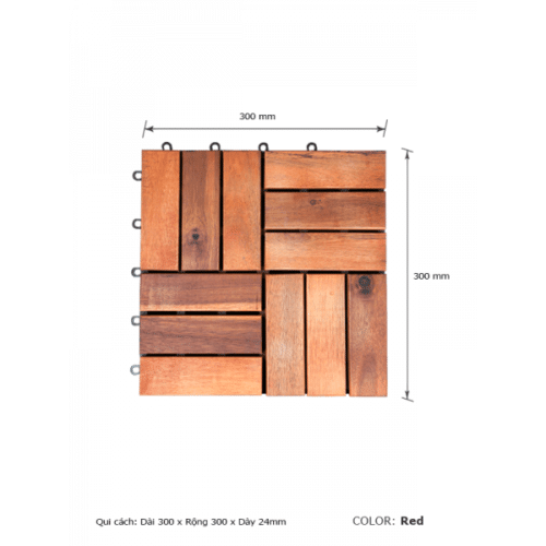 Vỉ Gỗ Tự Nhiên Tràm Bông Vàng -Red-300×300