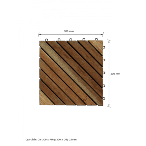 Vỉ Gỗ Tự Nhiên Dâu 300x300x23
