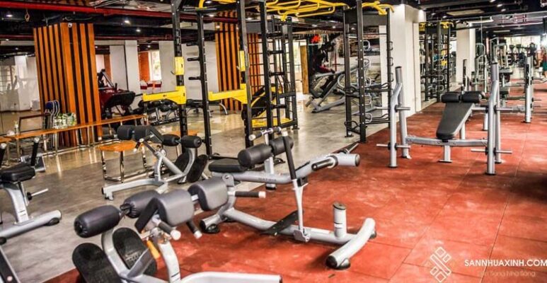 Sàn cao su sử dụng cho phòng gym