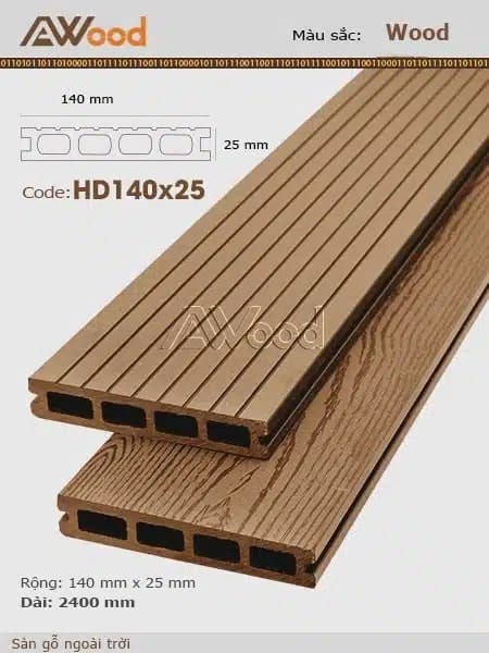 Sàn gỗ nhựa AWood-HD140x25-4-Wood